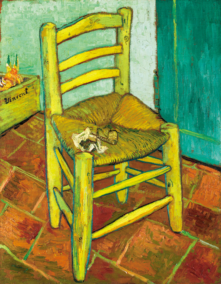  文森特·威廉·梵高  Vincent Willen Van Gogh —— 卧室的椅子 伦敦国立美术馆藏 1888